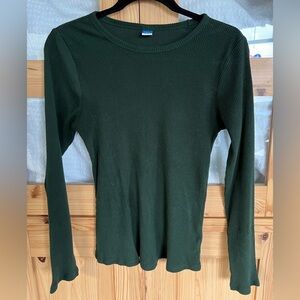Old Navy Deep Green Long Sleeve Tee